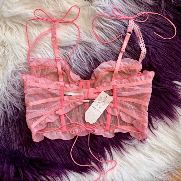 FOR LOVE ♥️ & LEMONS 🍋 SEA SHELLS BUSTIER CORSET BOHO CHIC LINGERIE - Picture 7 of 11